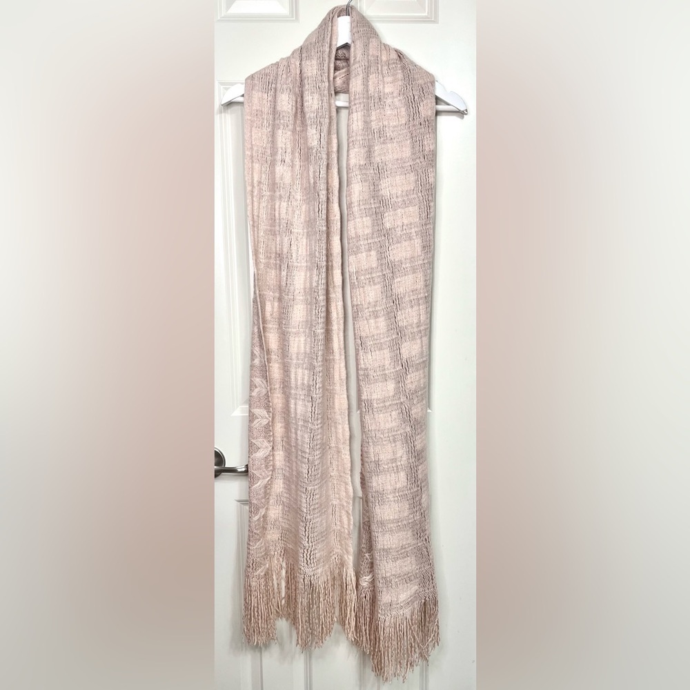 Woven Oversized Fringe Scarf
